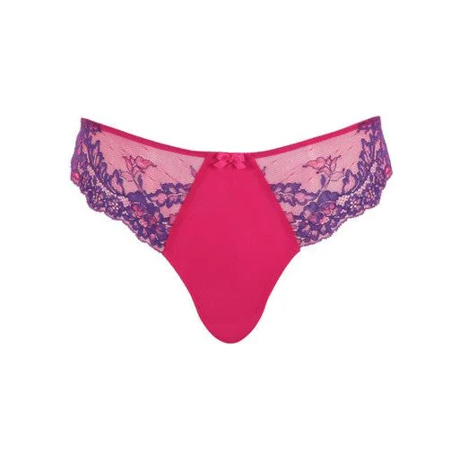 seamless high - cut women thongs for a seamless silhouettePanache Ana Thong - Orchid/Indigo