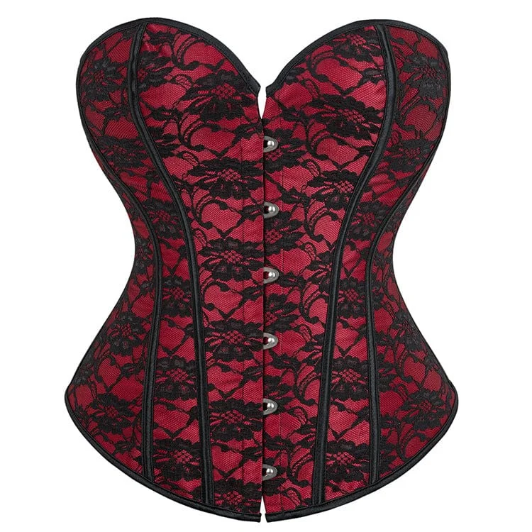 convertible women bustiers and corsetsWomen's Gothic Strappy Floral Lace Overbust Corset