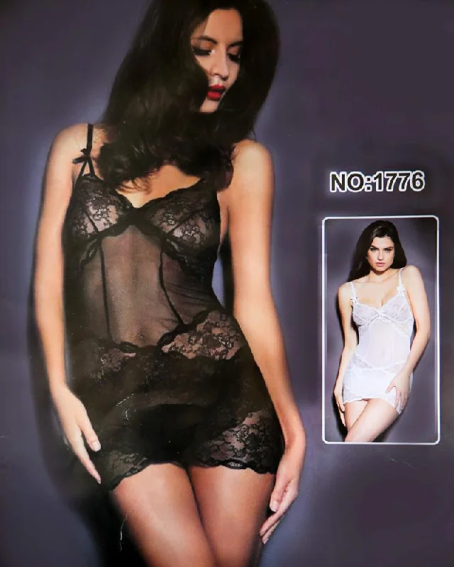 celebrity inspired women sexy lingerieRomantic Sexy Net Short Nighty For Women - 1776