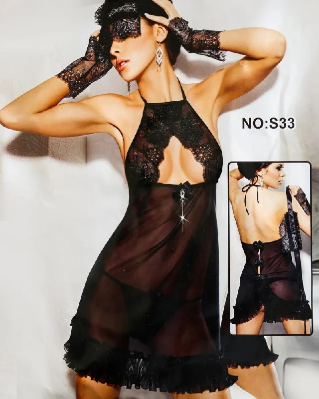 bachelorette party women sexy lingerieRomantic Sexy Net Short Nighty - Babydoll Bridal Sexy Nighty - S33