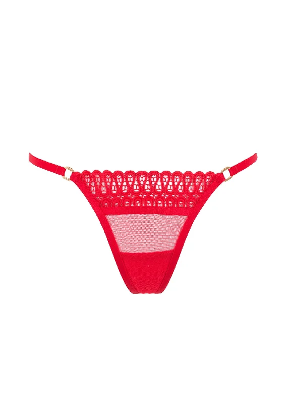 anti - bacterial women thongs for intimate hygieneTallulah Thong (Red)