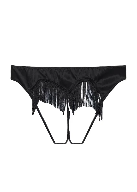 shapewear panties for women with body shapingFringe Heart Shaped Ouvert Panty (Black)