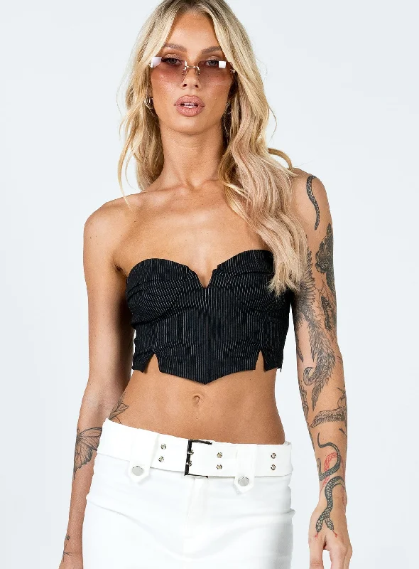 luxury women bustiers and corsets brandsKarlee Top Black