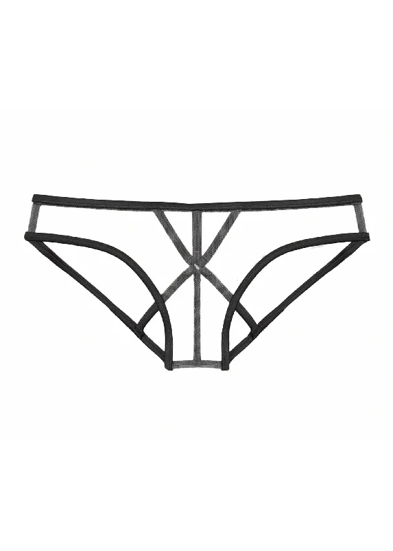 microfiber panties for women with softnessLuxe Strappy Bondage Panty (Black)