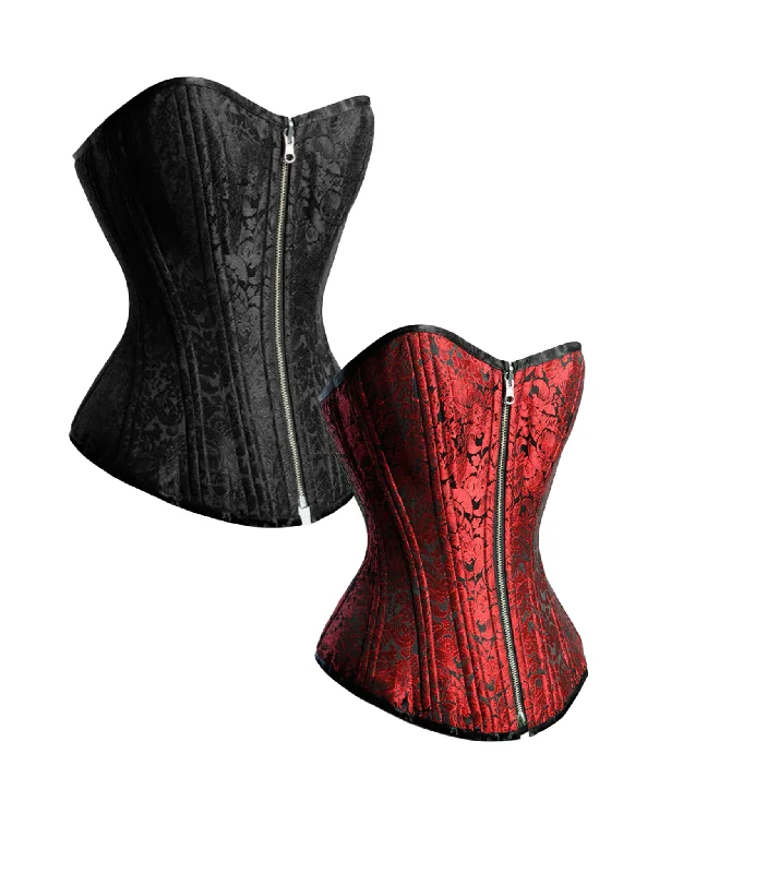 low - cut women bustiers and corsetsBlack/ red Reversible Overbust Waist Training Corset