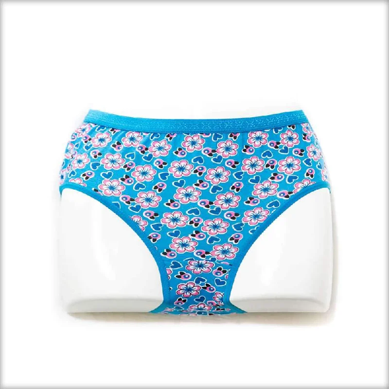 thong panties for women with no visible panty linesBlue Floral Print Panty