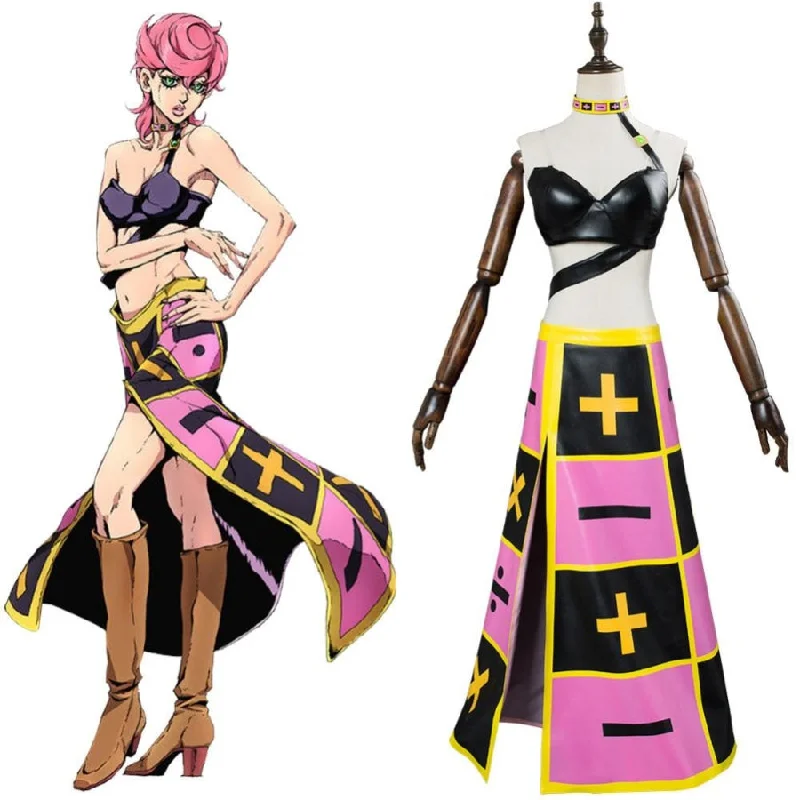 women budget - friendly cosplay costumesJoJo's Bizarre Adventure Trish Una Cosplay Costume C07038