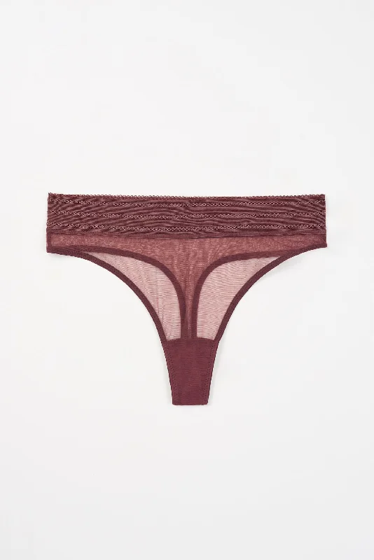 seamless adjustable - strap women thongs for a perfect fitBare Thong | Merlot