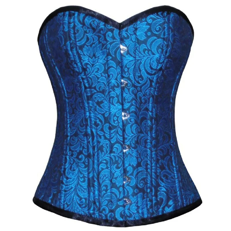 bridal women bustiers and corsetsSelena Black Turquoise WT Overbust Corset