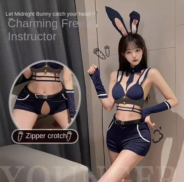 plus size women sexy lingerie bodysuitsSexy lingerie Bunny uniform set sexy pajamas free bed gown