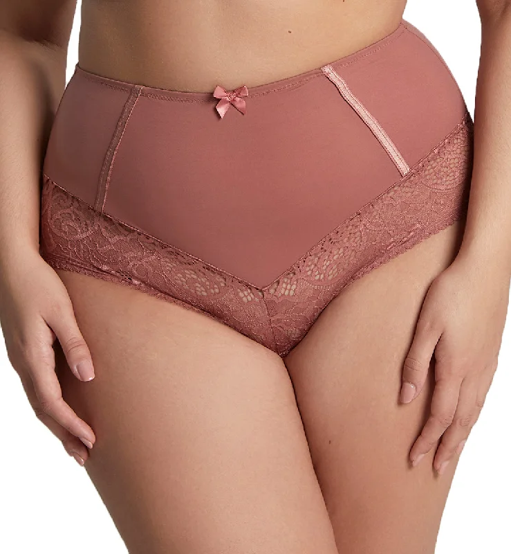 antibacterial women bikini briefs for hygieneSculptresse by Panache Estel Matching Highwaist Brief (9684) - Rose Gold