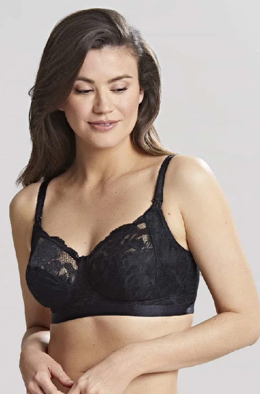 padded wireless bras for light supportNaomi Wirefree Nursing Bra (Black)