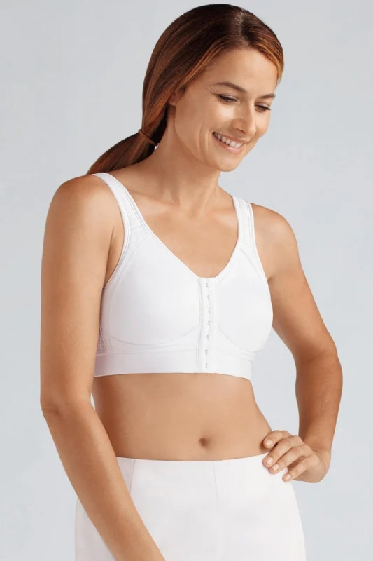 minimizer underwire bras for more controlAmoena Ester Front Fastening Sports Bra  - White