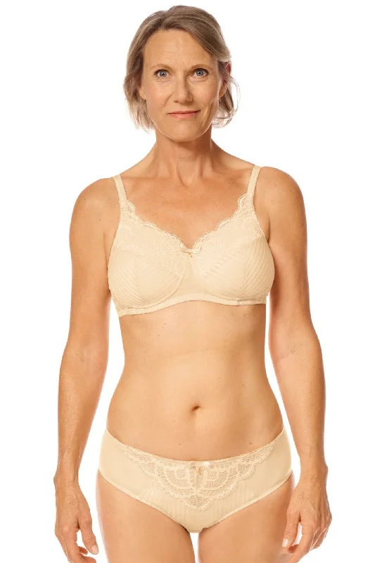 balconette bras for a sexy necklineAmoena Karolina Padded Wire Free Mastectomy Bra - Sand