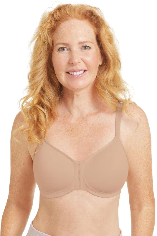 seamless wireless bras for everyday comfortAmoena Mara Padded Front Fastening Mastectomy Bra - Light Sand