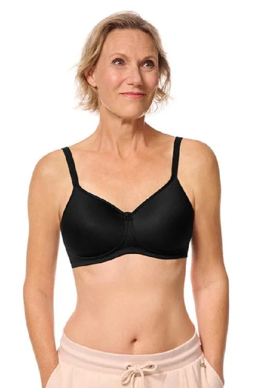 bralette sports bras for light exerciseAmoena Mara Padded Mastectomy Bra - Black