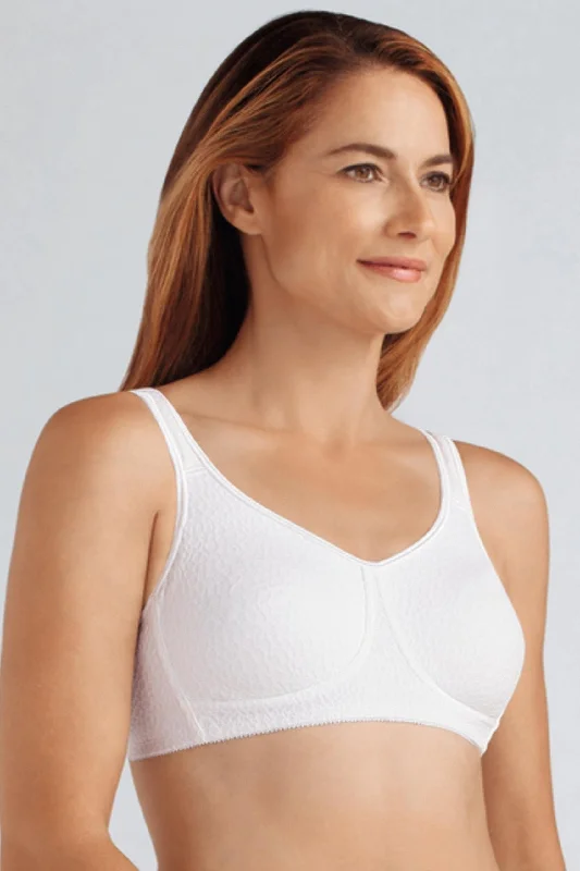 plus size bralette bras for comfortAmoena Mona Wire Free Mastectomy Bra - White