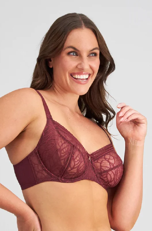 plus size bras with good supportMysterious Underwire Bra (Windsor Wine)