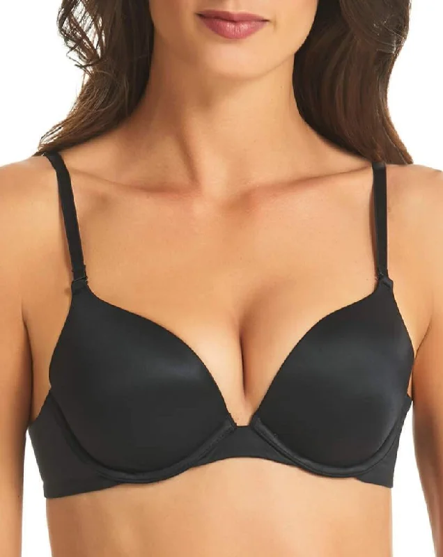 moisture wicking sleep bras for hot sleepersFinelines Refined 5 Way Convertible Push Up Bra - Black