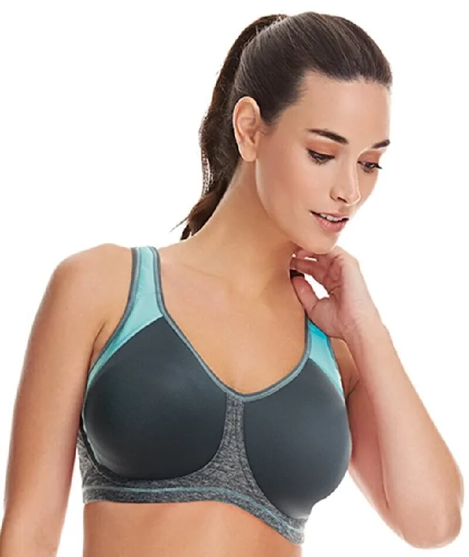 supportive underwire bras for large bustsFreya Active Sonic Underwired Moulded Spacer Sports Bra - Carbon