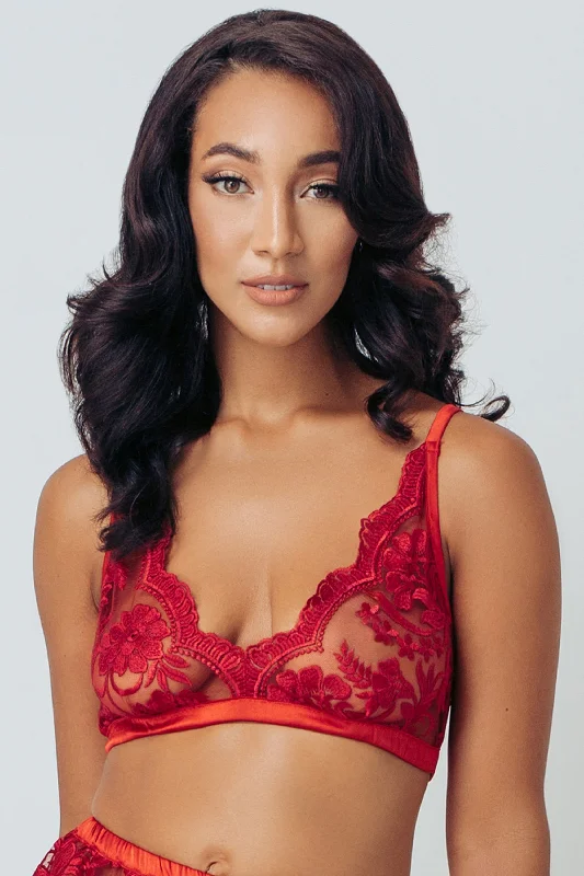 supportive underwire bras for large bustsKilo Brava Red Lipstick Bralette