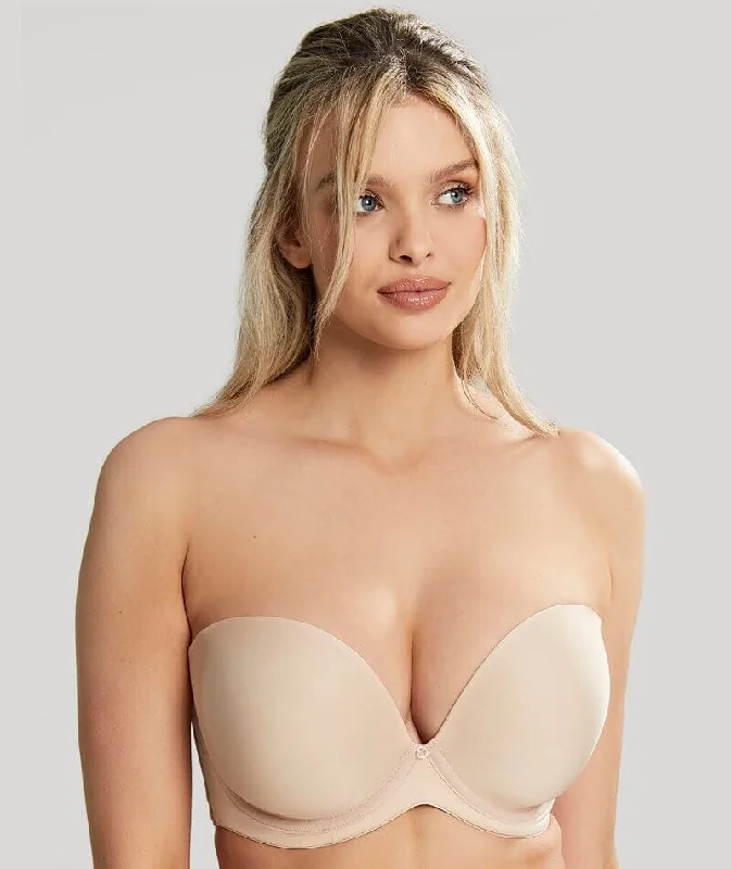 minimizer bras to reduce bust sizePanache Faith Moulded Strapless Bra - Latte