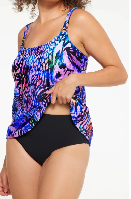 sleep bras with adjustable strapsJaipur A-Line Tankini Top (Multi Print)