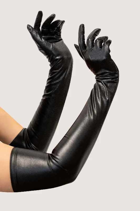 wireless bras for a natural feelBlack Vegan Leather Gloves