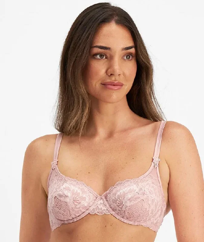 plus size convertible bras for flexibilityTemple Luxe by Berlei Valentina Balconette Bra - Blush Pink