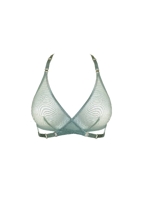 seamless wireless bras for everyday comfortThe Essentials Art Deco Mesh Wrap Bra