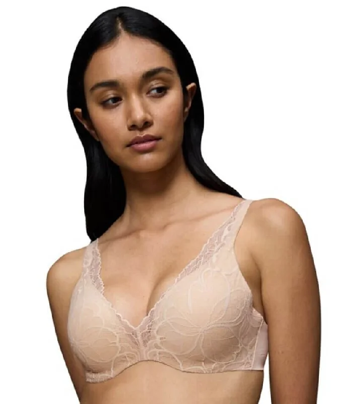 underwire sports bras for extra stabilityTriumph Body Make-up Illusion Lace Underwired Padded Bra - Nude Beige