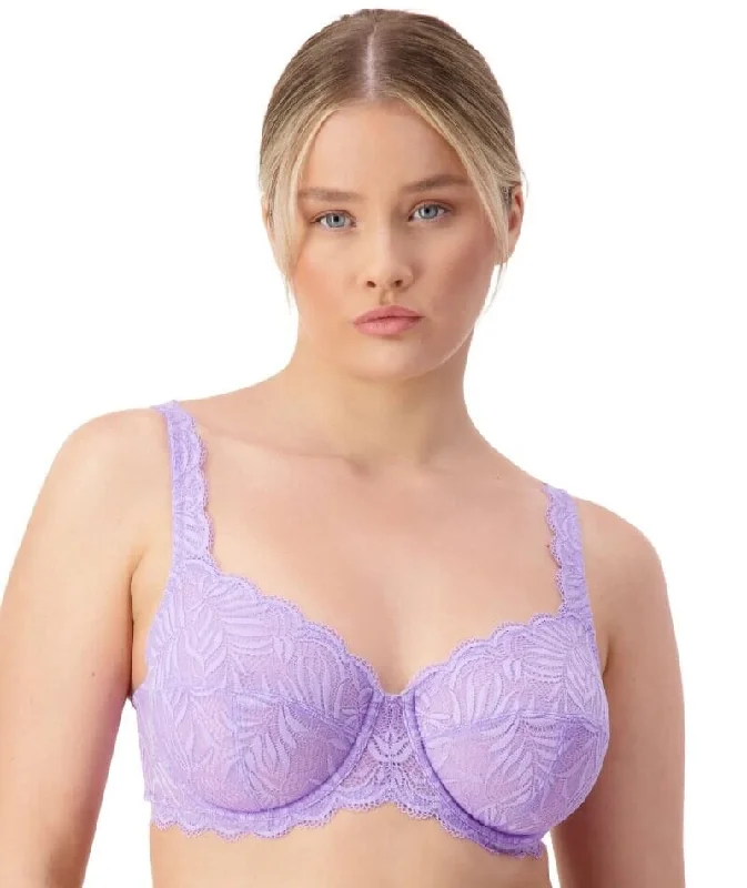 plus size bras with good supportTriumph Essential Lace Balconette Bra - Sweet Lavender