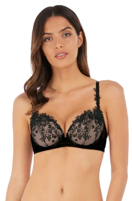 underwire bras with maximum supportLumiere Douce Balcony UW Bra (Black)Available in sizes 8B and 8C cups only