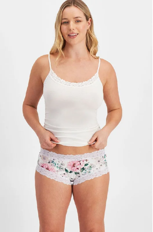 full cup padded bras for enhanced shapeParisienne Boyleg Brief (Floral)