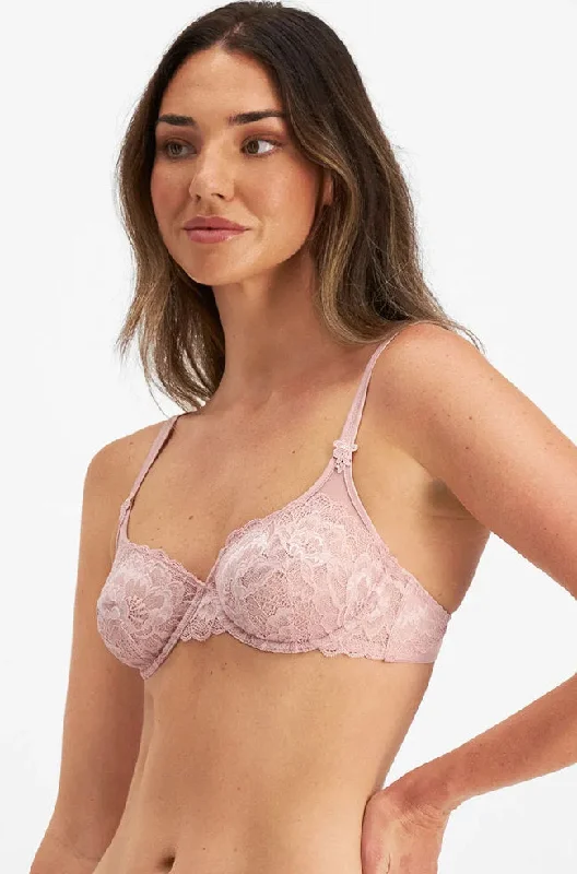 sexy backless push up brasMadeline Balconette UW Bra (Dusty Pink)