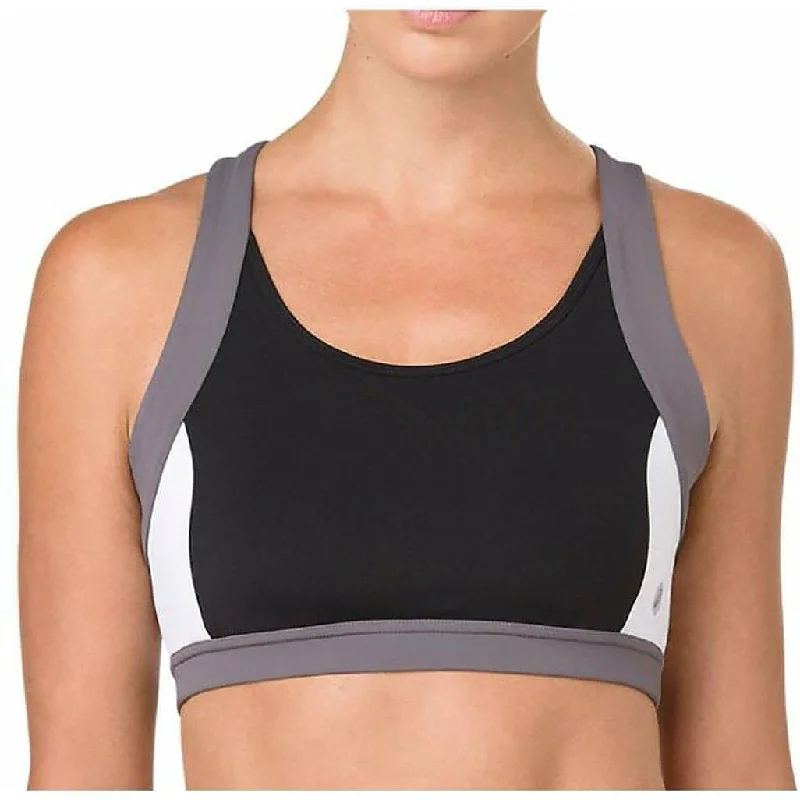 plus size wireless women sport braAsics Colour Block 2 Womens Sports Bra - Black