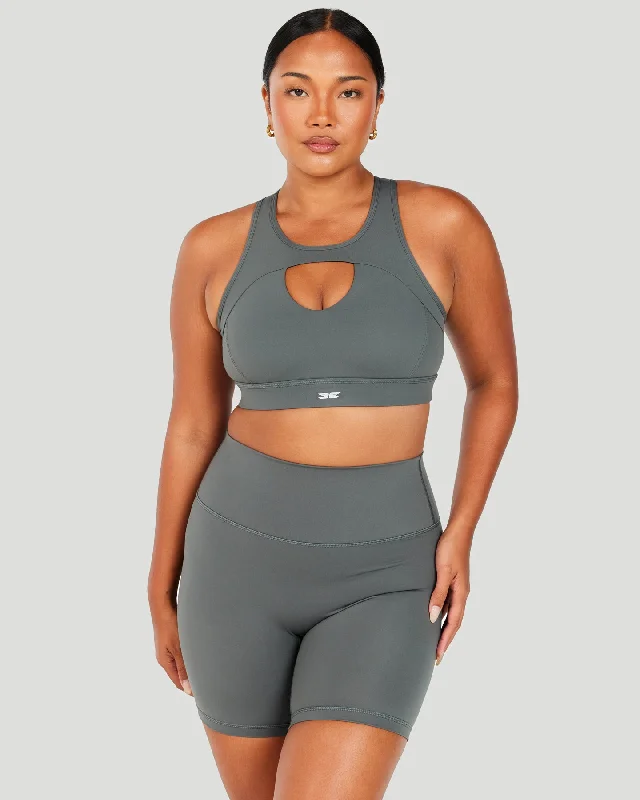 maternity women sport bra for expectant mothersAura Crest Bra - Cloud Grey