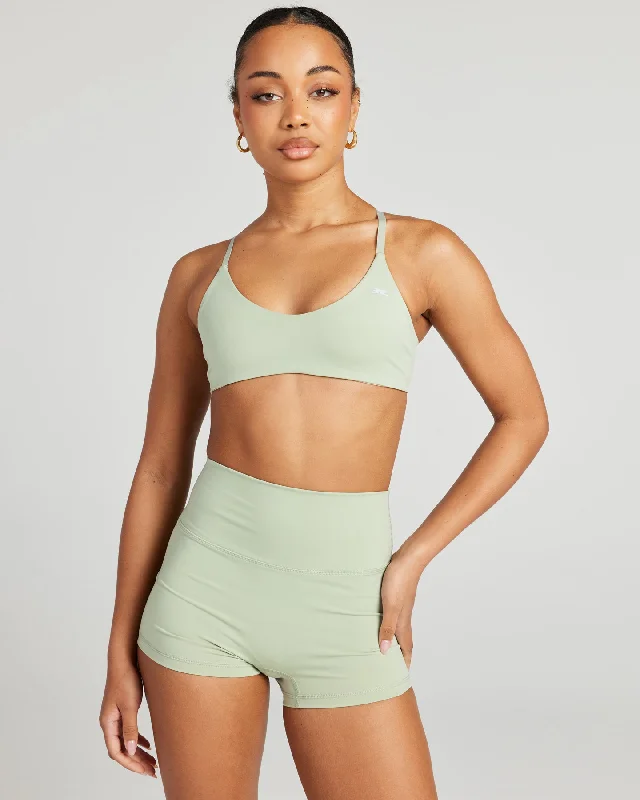 machine - made women sport bra for affordabilityAura Lite Bra - Light Sage