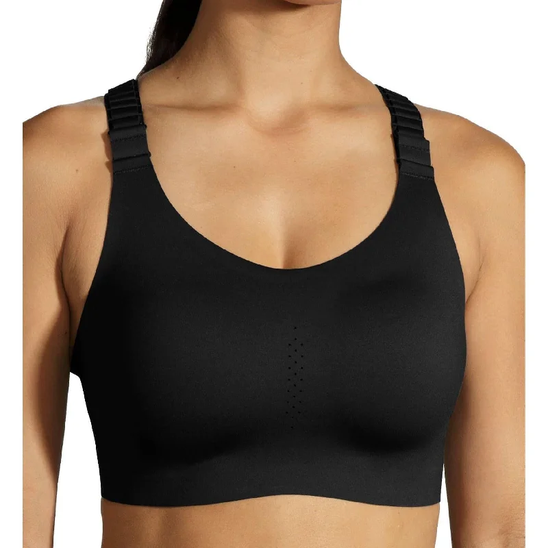 unpadded women sport bra for a natural feelBrooks Dare Racerback Run 2.0 Womens Running Sports Bra - Black