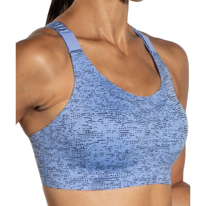 compression women sport bra for muscle supportBrooks Dare Racerback Run 2.0 Womens Running Sports Bra - Blue