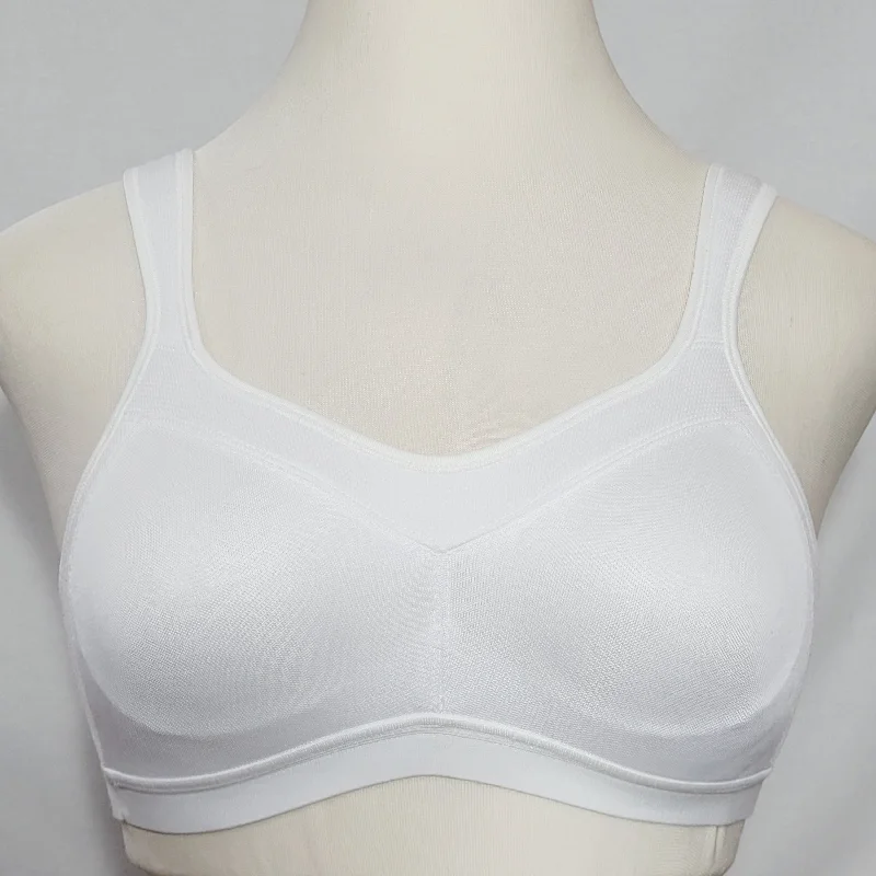 affordable women sport bra for budget - conscious shoppersPlaytex 4159 415T 18 Hour Active Lifestyle Sports Bra 36B White NWOT