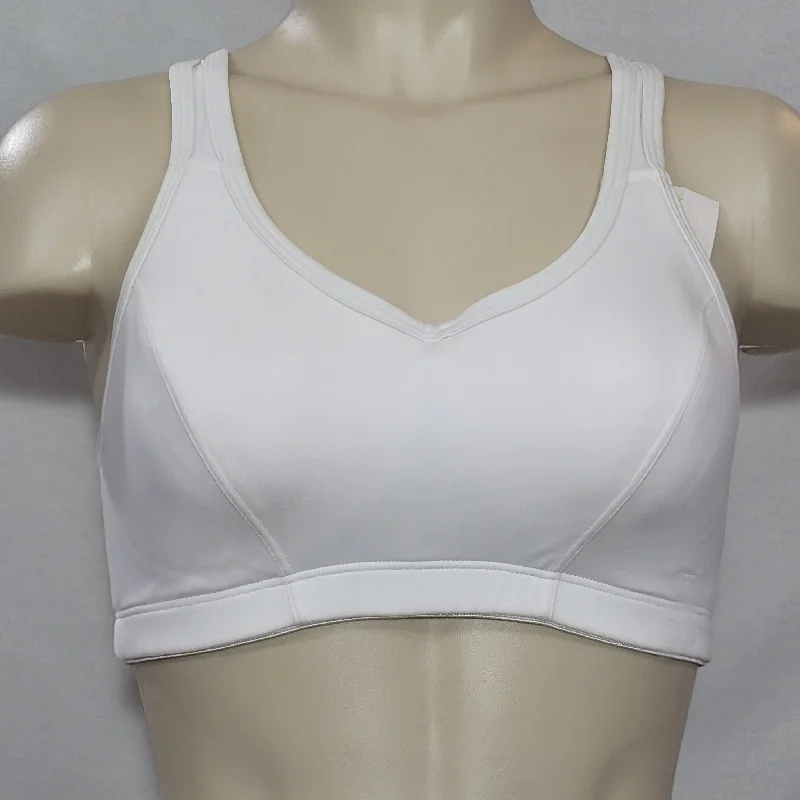 petite medium impact women sport braHanes HC60 Shaping Foam Full Support Bra Wire Free Sports Bra 38C White NWT