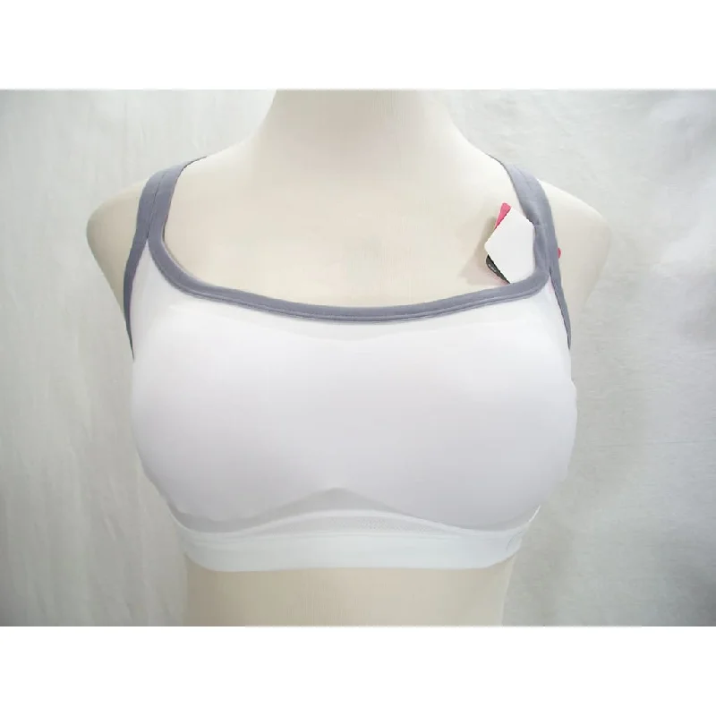 moisture wicking women sport bra for drynessLily of France 2151901 Cross Back Medium Impact Wire Free Sport Bra XL White NWT