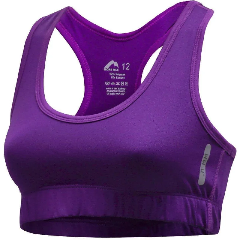 colorful women sport bra for a stylish lookMore Mile More-Tech Womens Running Crop Top - Purple