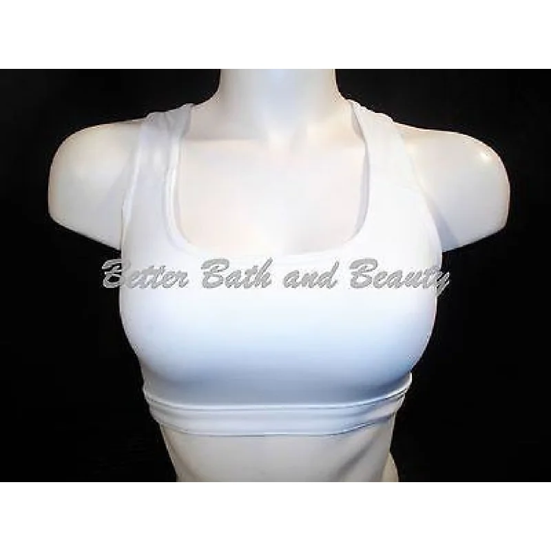 nursing women sport bra for breastfeeding easeMoving Comfort No Wire Sports Bra SMALL 32AB - 34A White