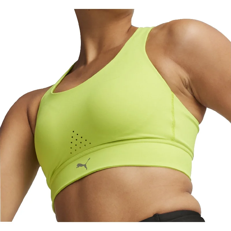 padded women sport bra for nipple coveragePuma PWRbreathe Womens Running Sports Bra - Green