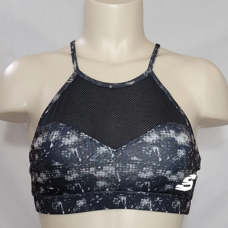 sleep women sport bra for comfortable restSketchers Sport Illusion Wire Free Sports Bra SMALL Abstract Gray NWT