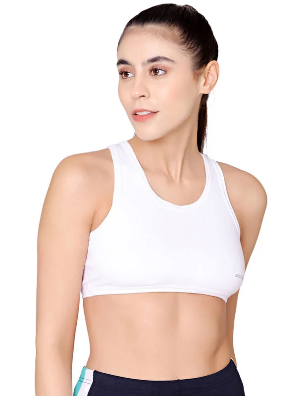 beaded women sport bra for a glamorous touchSports Bra-1610White