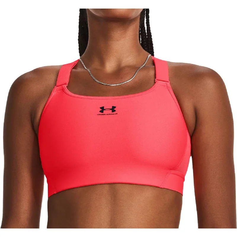 affordable women sport bra for budget - conscious shoppersUnder Armour HeatGear Armour High Womens Sports Bra - Red