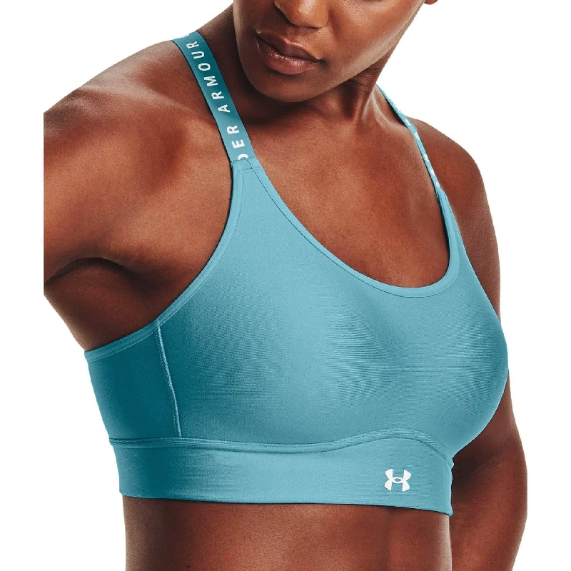 plus size women sport bra for full supportUnder Armour Infinity Mid Covered Womens Sports Bra - Blue